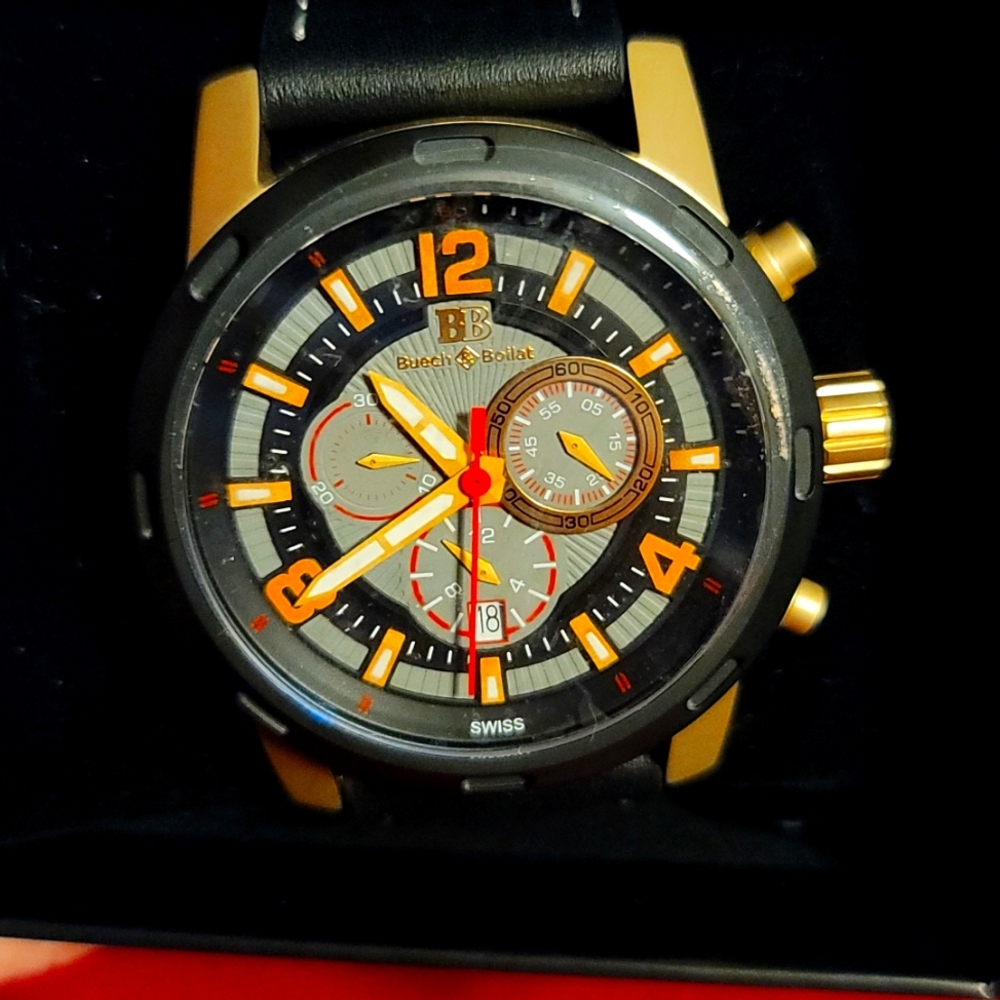 Men's Buech & Boilat Baracchi Sapphire Crystal Watch